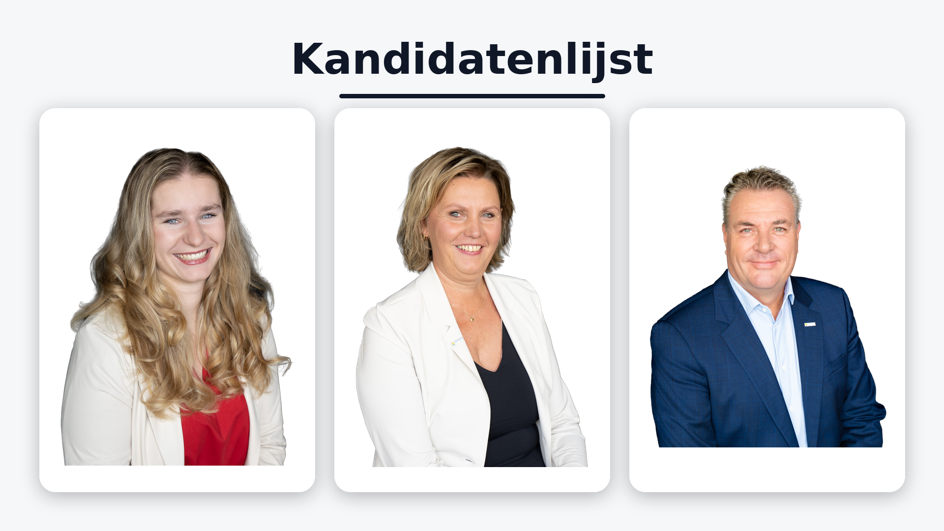 De kandidatenlijst: